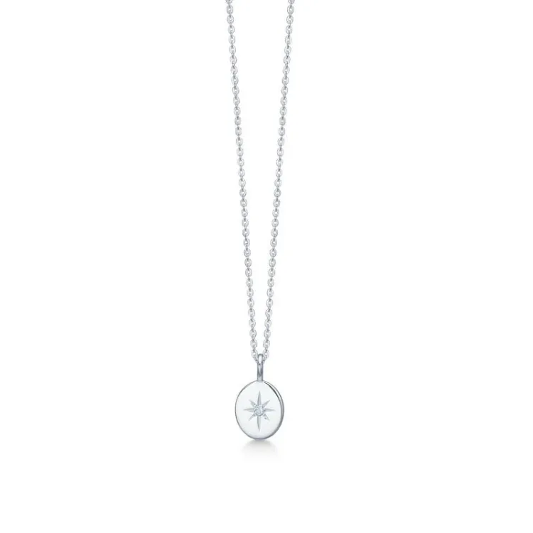 ID Fine IDN009SL Guiding Star halsband i silver vit zirkon