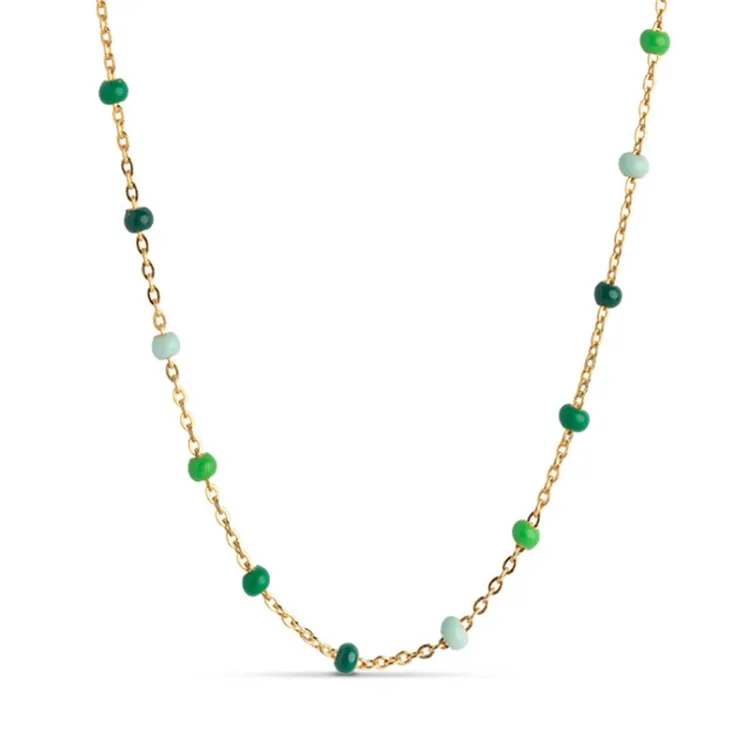 Enamel Lola Spring halsband i förgyllt silver