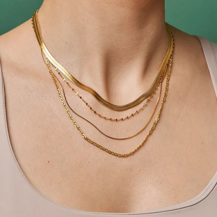 Enamel Carla halsband i förgyllt silver