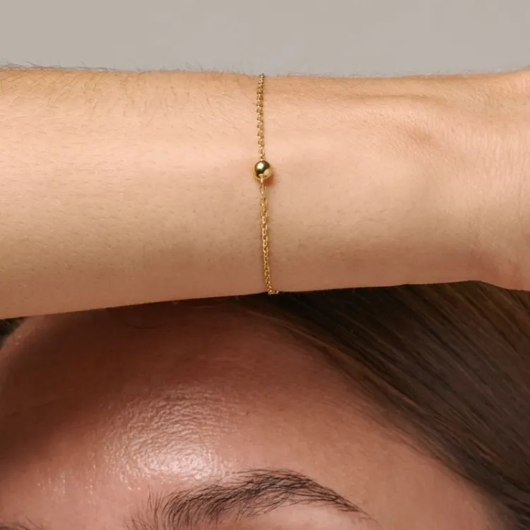 Enamel Balloon Plain armband i förgyllt silver