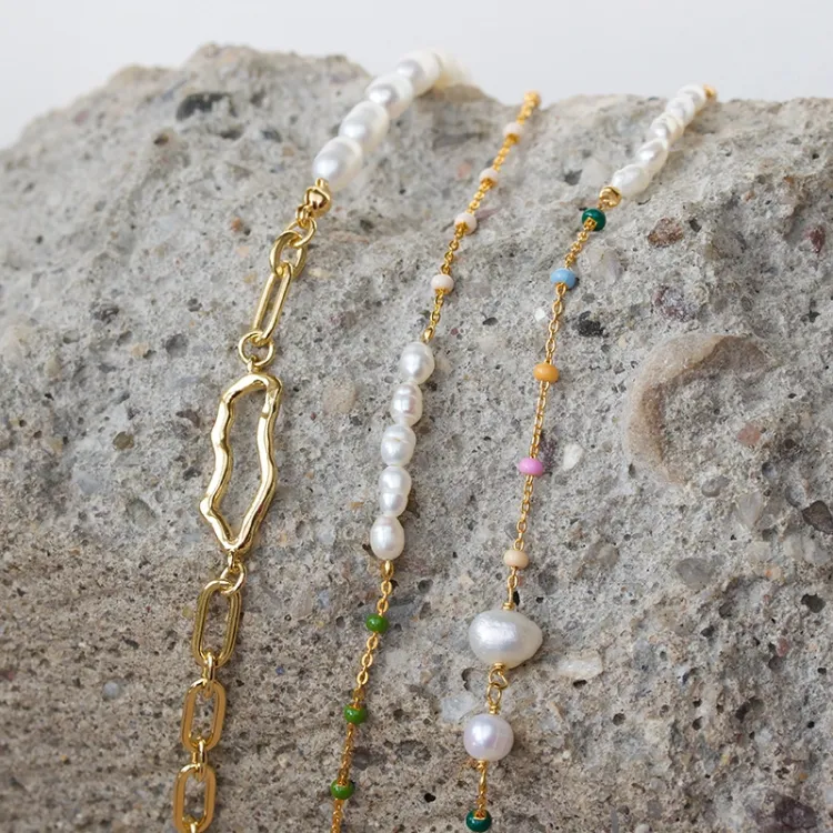 Enamel Lola Perla armband i förgyllt silver multifärgat emalj