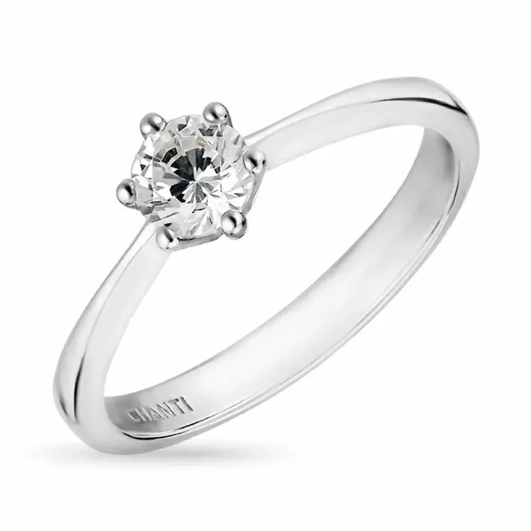Kollektionsprov zirkon ring i silver