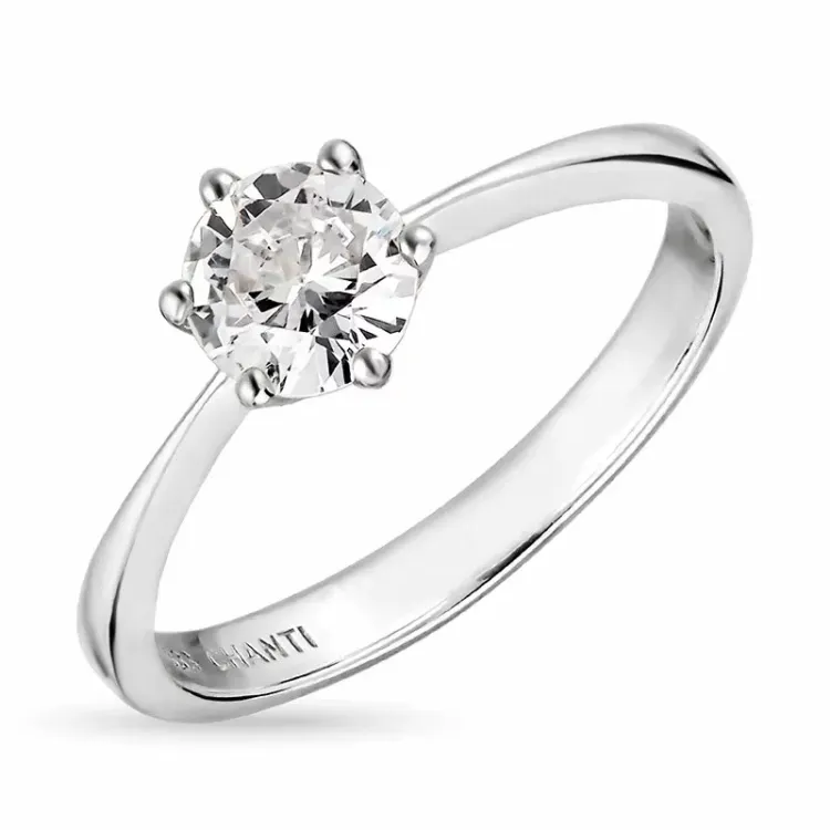Kollektionsprov zirkon ring i silver