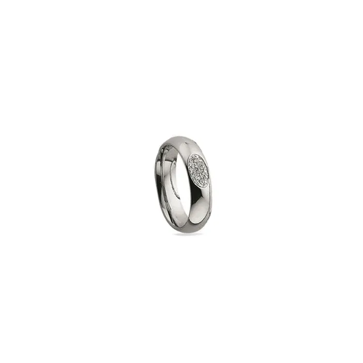 Kollektionsprov zirkon ring i rhodinerat silver