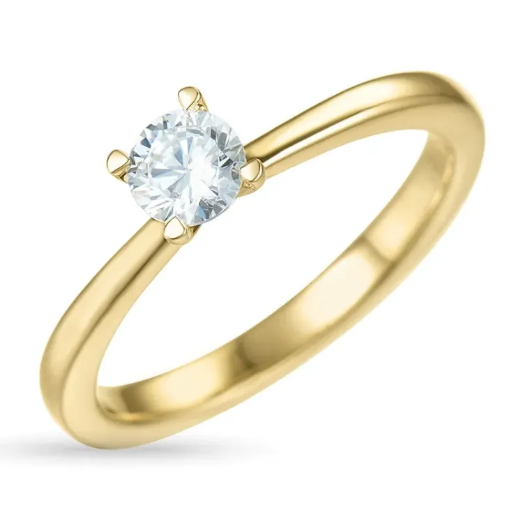 Kollektionsprov zirkon guldring i 9 karat guld