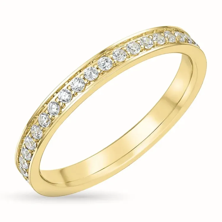 Kollektionsprov zirkon guldring i 9 karat guld