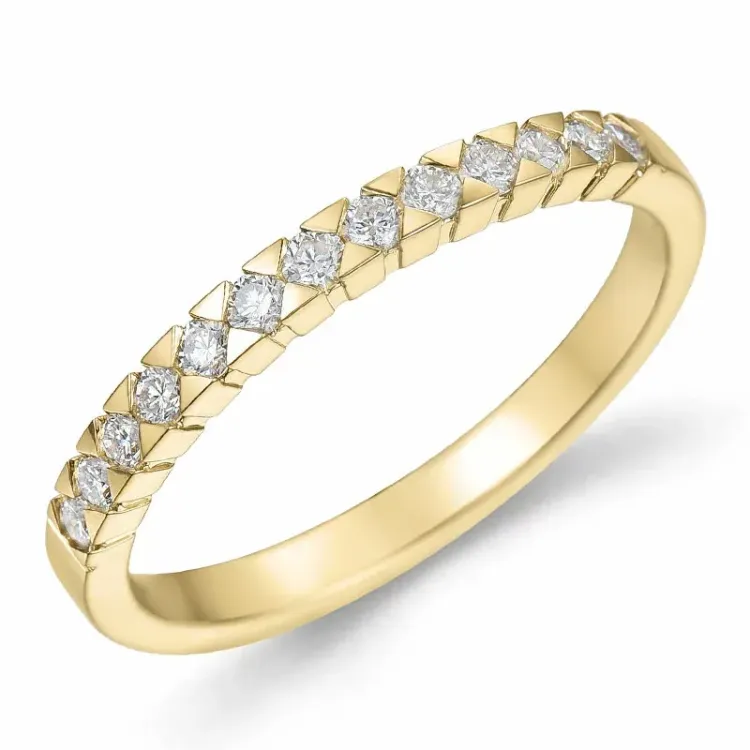 Kollektionsprov diamant alliancring i 14  karat guld 0,26 ct