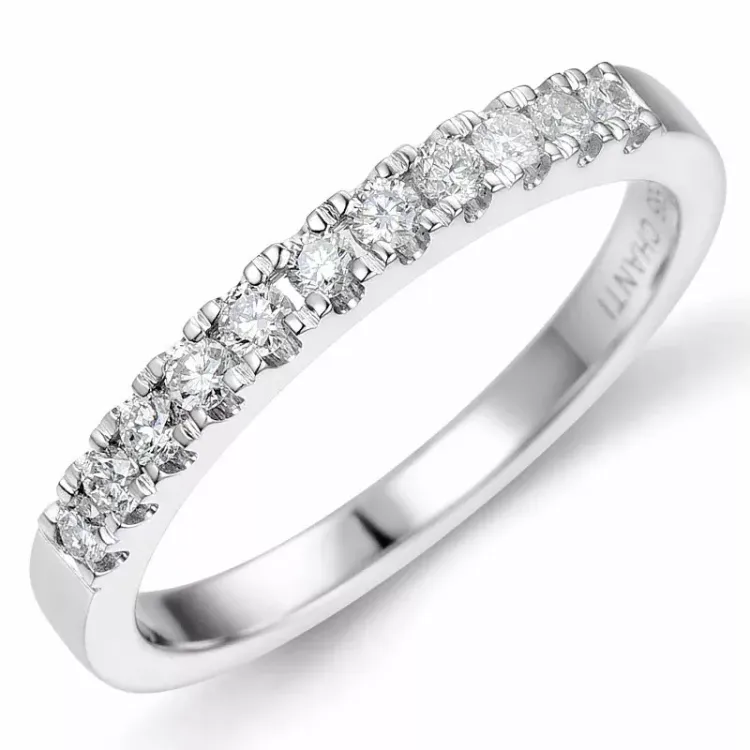 Kollektionsprov diamant alliancring i 14 karat vitguld 0,26 ct