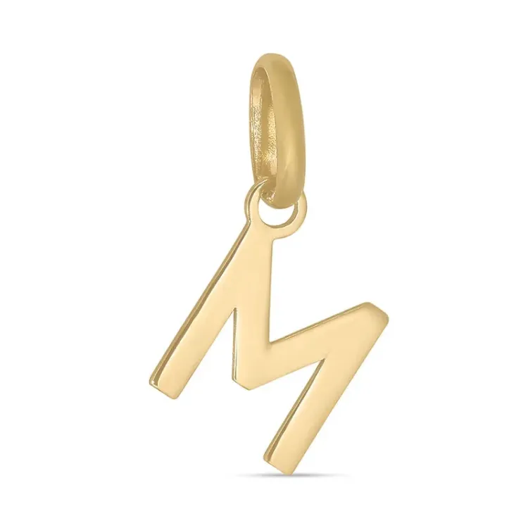 Kollektionsprov bokstav m hängen i 8 karat guld - My Letter