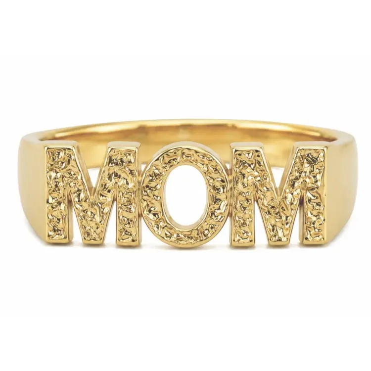 Kollektionsprov mom ring i förgylld mässing - My Letter