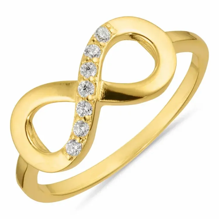Kollektionsprov evighetstecken ring i förgyllt silver