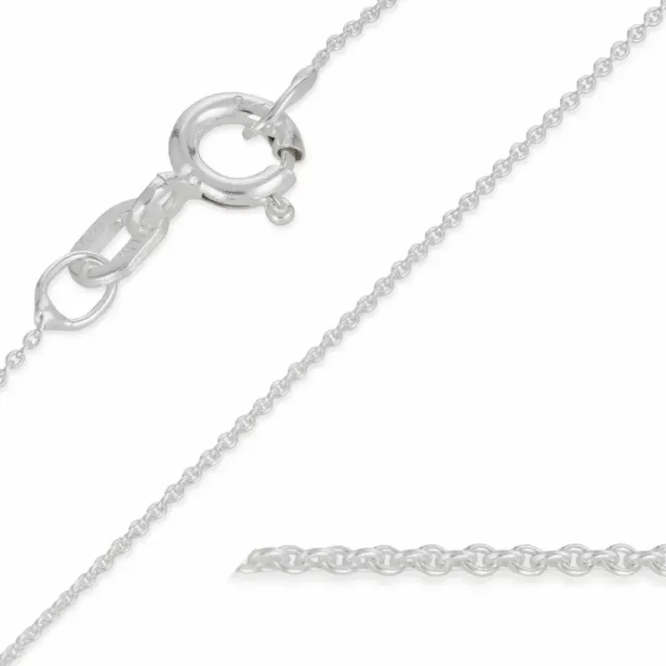 Kollektionsprov BNH Anker runda halsband i silver 60 cm x 0,8 mm 