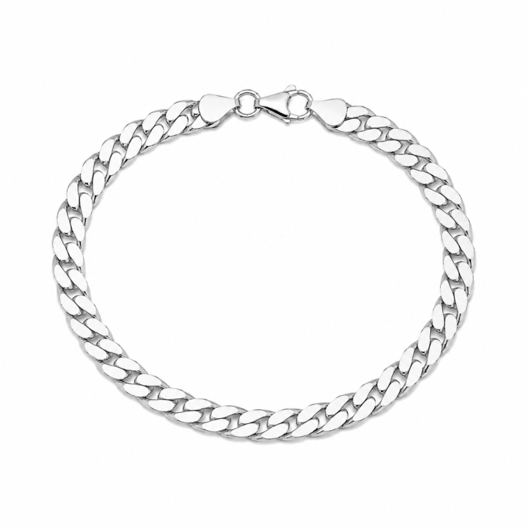Kollektionsprov BNH panzerarmband i silver 19 cm x 6,0 mm 