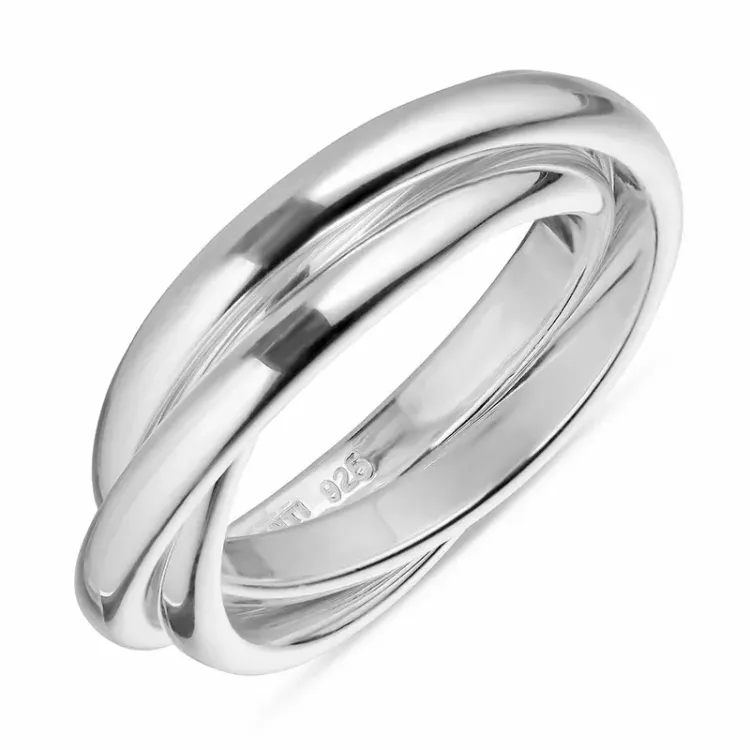 Kollektionsprov tre i en ring i silver