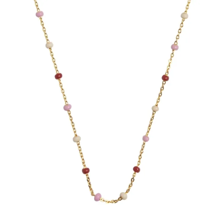 Enamel Lola Rosie halsband i förgyllt silver