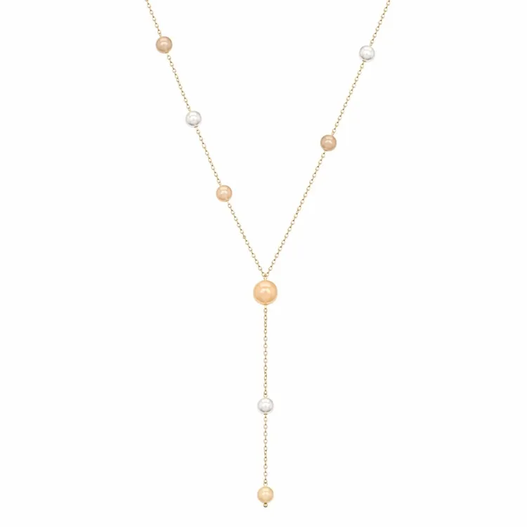 trochus Y-halsband i förgyllt stål - AURA