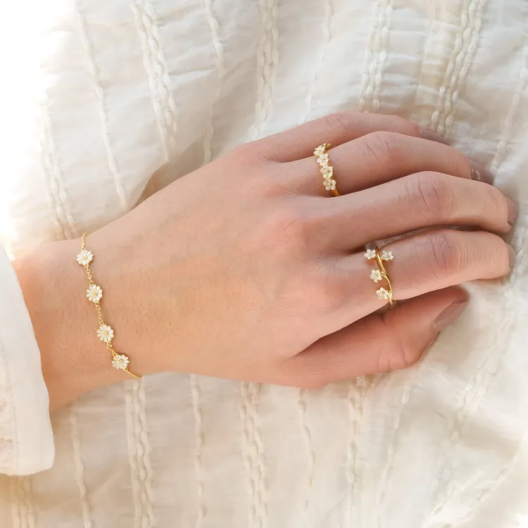 prästkrage armband i förgyllt silver - Maggie