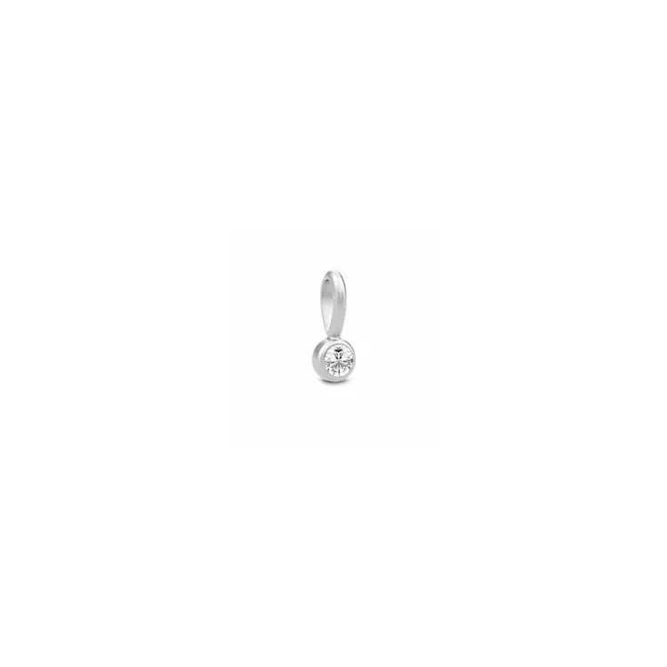 Julie Sandlau Grace hängen i satinrhodinerat sterlingsilver vit zirkon