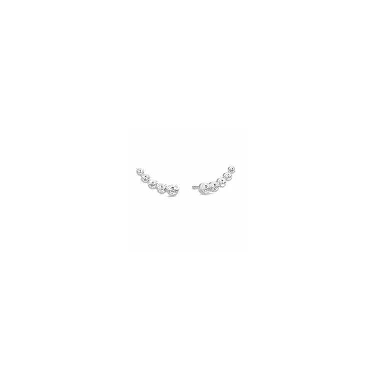 Julie Sandlau örhängen i satinrhodinerat sterlingsilver vit zirkon