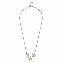 blommor hängen med halskedja i silver