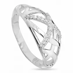 strukturerad ring i silver