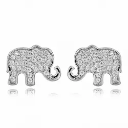 elefant örhängen i silver