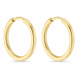 19 mm creol i förgyllt silver