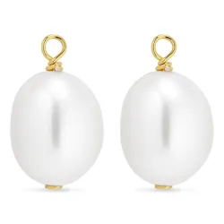 8-8,5 mm pärla hängen till örhängen i förgyllt silver - Mix & Match