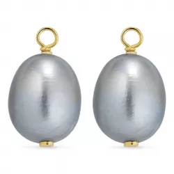 8-8,5 mm pärla hängen till örhängen i förgyllt silver