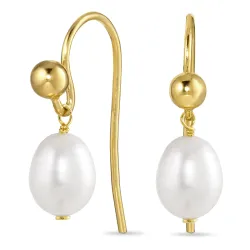 pärla örhängen i förgyllt silver