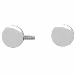 NORDAHL ANDERSEN Button örhängen i rhodinerat silver