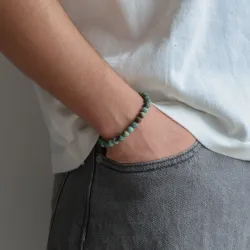 Nordahl andersen armband i stål mörkgrön turkis