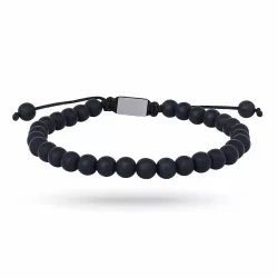 Nordahl andersen armband i stål svart onyx