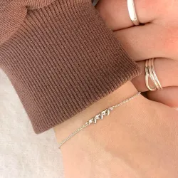 barn NORDAHL ANDERSEN hjärta armband i rhodinerat silver