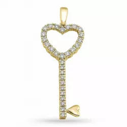 Nyckel diamantberlocker i 14  carat guld 0,55 ct