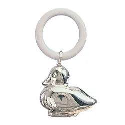 Dopgåvor: and skallra i nysilver  modell: 150-87759