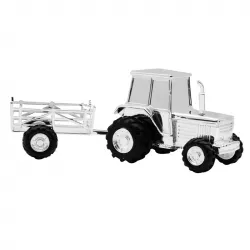 Dopgåvor: traktor med vagn spargris i förkromad  modell: 152-86904