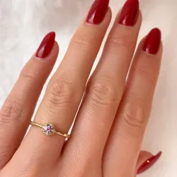 rosa safir diamantring i 14  karat guld 0,147 ct 0,02 ct