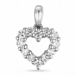 hjärta diamantberlocker i 14  carat vitguld 0,264 ct