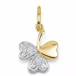 diamantberlocker i 14  carat guld med rodium 0,0112 ct