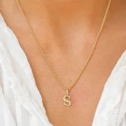 bokstav s hängen i 9 karat guld - My Letter