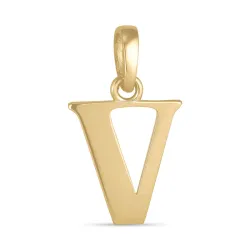 bokstav v hängen i 9 karat guld - My Letter