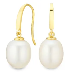 9-9,5 mm pärla örhängen i 9 karat guld - Gold Collection