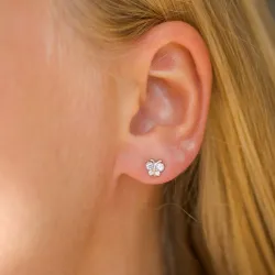 fjärilar örhängen i 9 karat guld med zirkon - Gold Collection