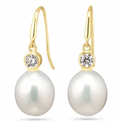 örhängen i 9 karat guld med zirkon - Gold Collection