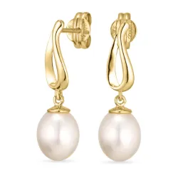 örhängen i 9 karat guld med  - Gold Collection
