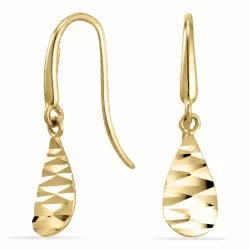 droppe örhängen i 9 karat guld med  - Gold Collection