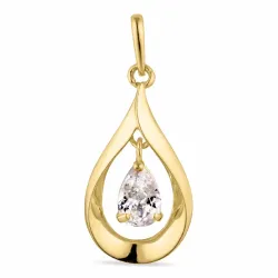 droppe hängen i 9 karat guld - Gold Collection