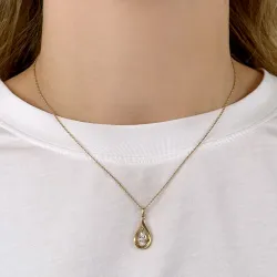 droppe hängen i 9 karat guld - Gold Collection