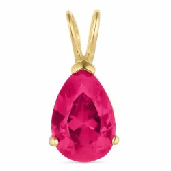 droppe rosa hängen i 9 karat guld